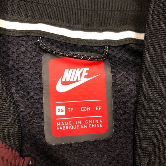 NIKE BURGUNDY BOMBER JACKET MENS - Picture 4 of 4
